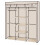 Folding Wardrobe Fabric Closet Clothes Storage Organiser Beige 1