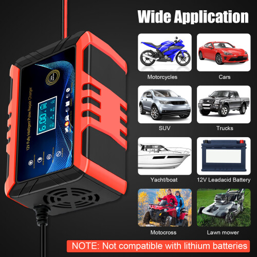 12V24V Automatic Battery Charger Maintainer Trickle Float For Motorcycle Car ATV 2