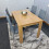 Dining Table and 4 Chairs Oak Grey Leather Dining Set (140x80x75cm) 7