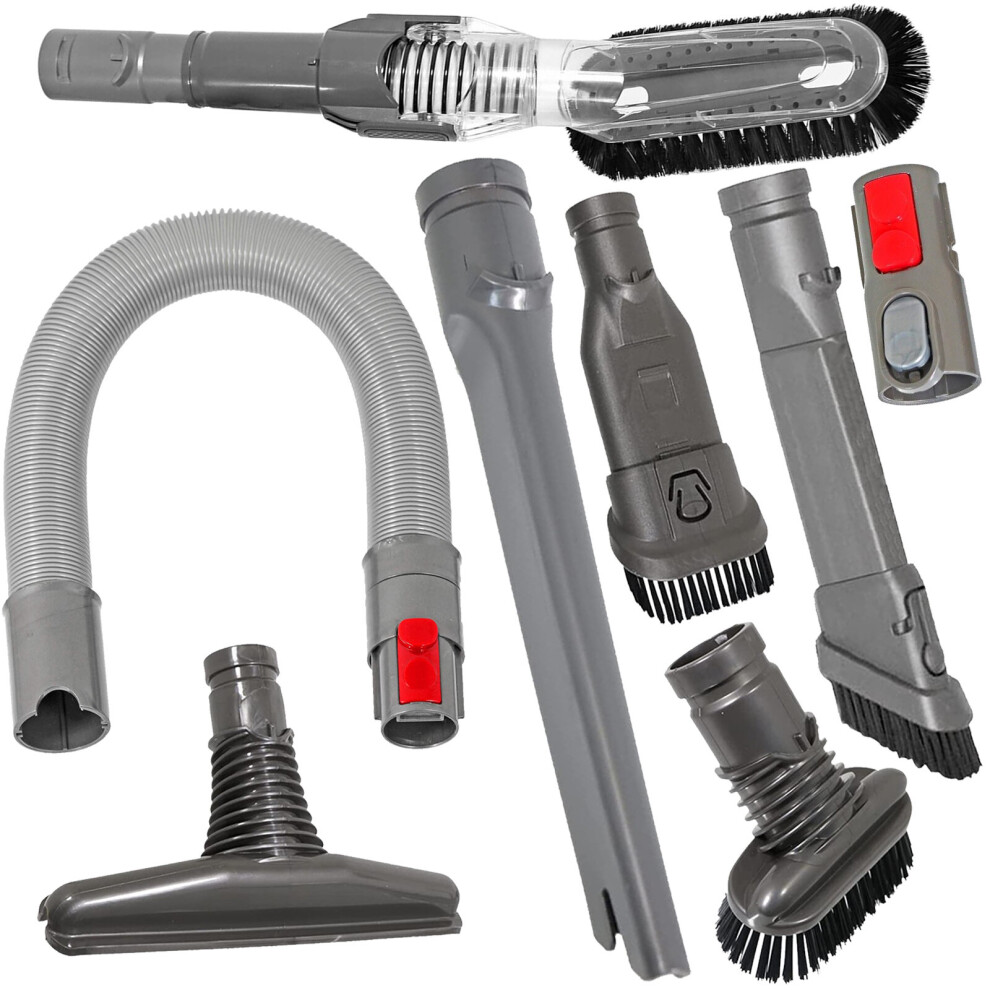 Spares2go Tool Kit For Dyson V7 V8 V10 V11 V15 Sv10 Sv11 Vacuum Brush Crevice Tools Hose
