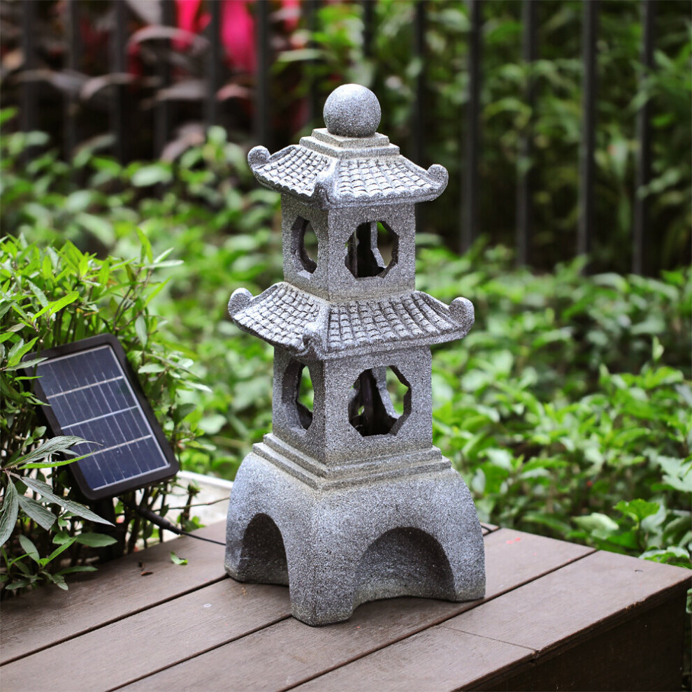 Pagoda Solar Garden Fountain