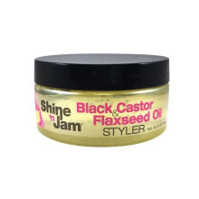 Shine N Jam Black Castor & Flaxseed Oil Styler Gel 226G / 8oz each