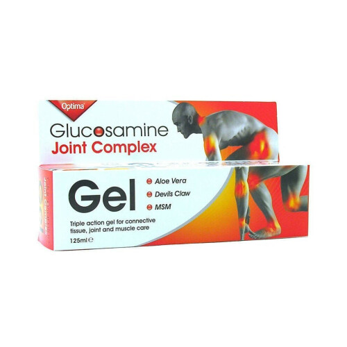 Optima Optima Glucosamine Joint Complex Gel Muscle Aloe Vera Devils Claw & MSM 125ml X 12