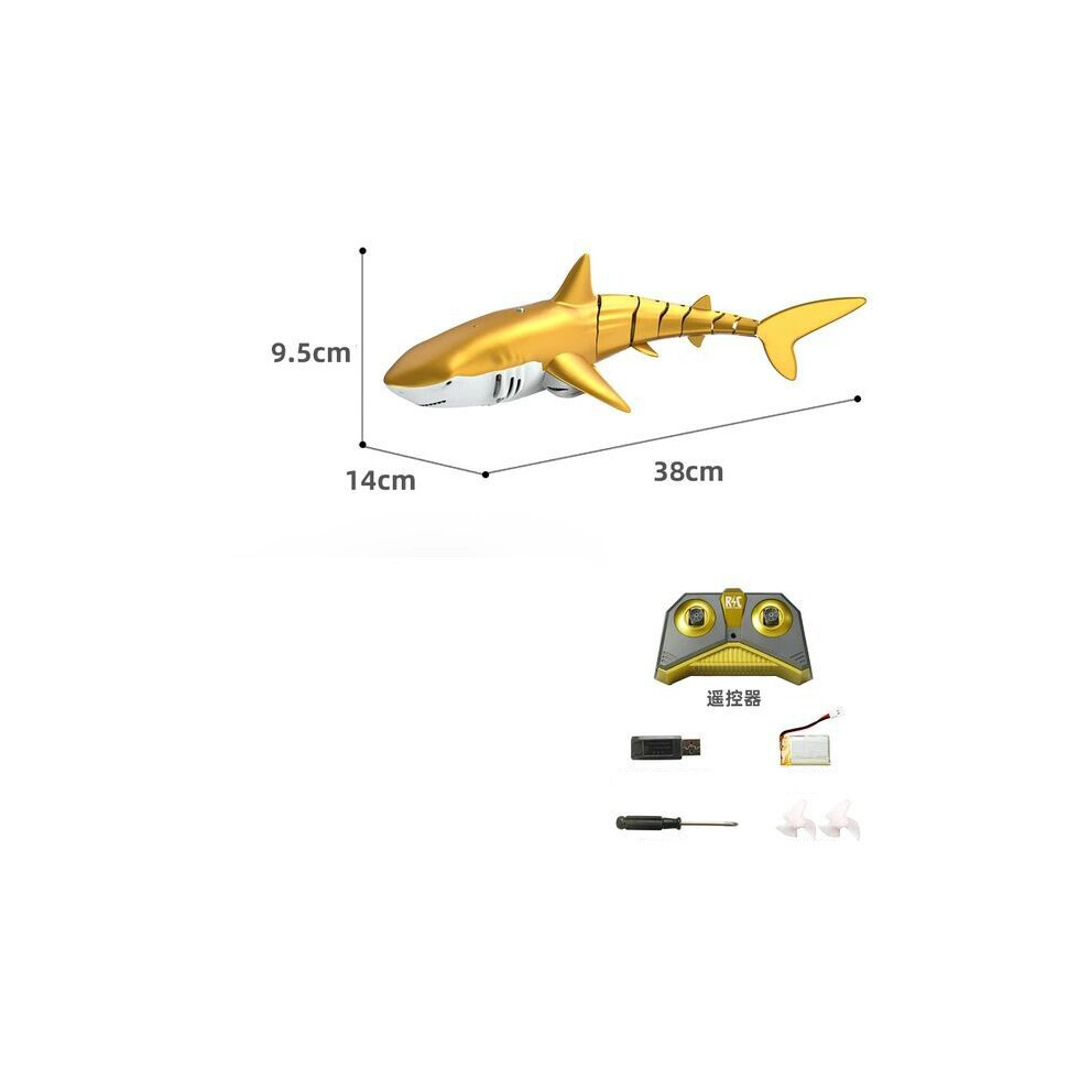 Srj Star (Gold) Funny Rc Shark Toy Remote Control Animal Bath Tub Pool Electric Toys For Kids Boys Children Cool Stuff Sharks Submarine Gold