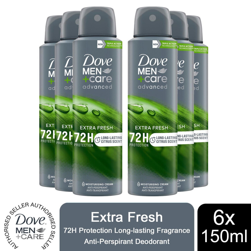 (Buy 6 - Extra Fresh) Dove Men+Care Advanced Antiperspirant Deodorant