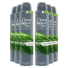 (Buy 6 - Extra Fresh) Dove Anti-Perspirant Men+Care Advanced Deo, 200ml
