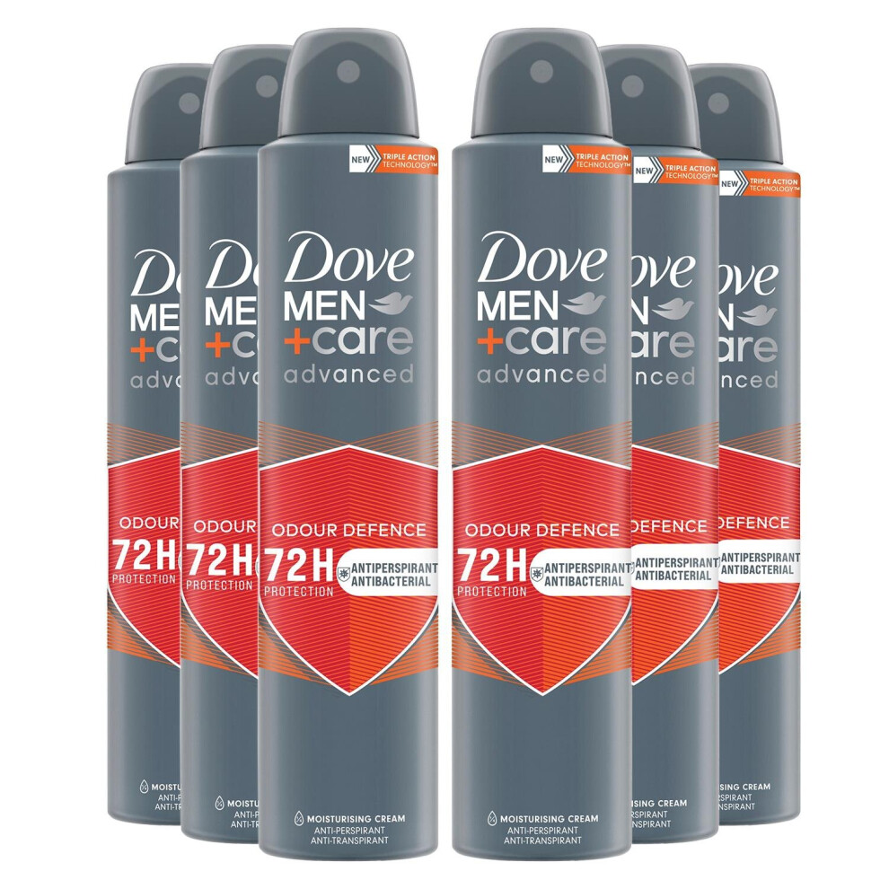 Dove (Buy 6 - Odour Defence) Anti-Perspirant Men+Care Advanced Deo, 200Ml