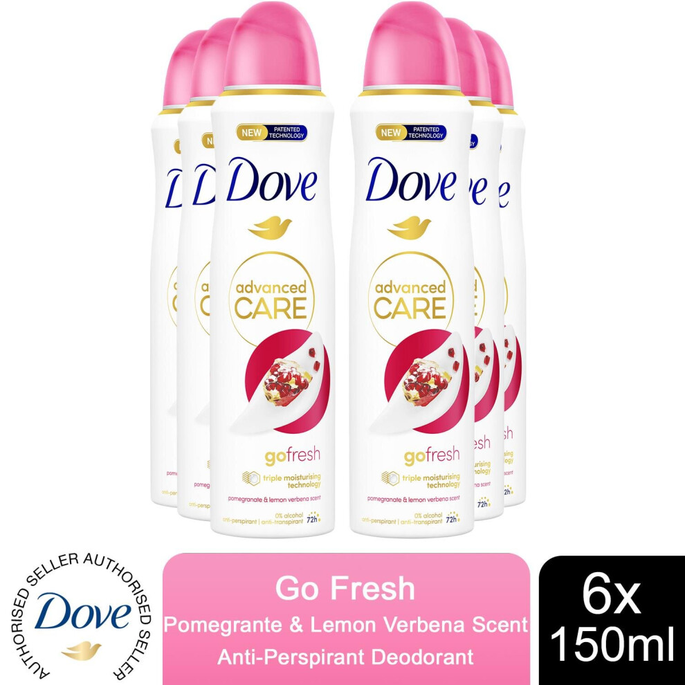 (Buy 6 - Go Fresh) Dove AntiPerspirant Advanced Care Deodorant, 150ml