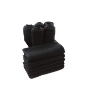 Hairdressing and Salon Towels, Hand Towels, 50 x 85cm - Black (Pack of 12) (NEXT DAY DELIVERY)