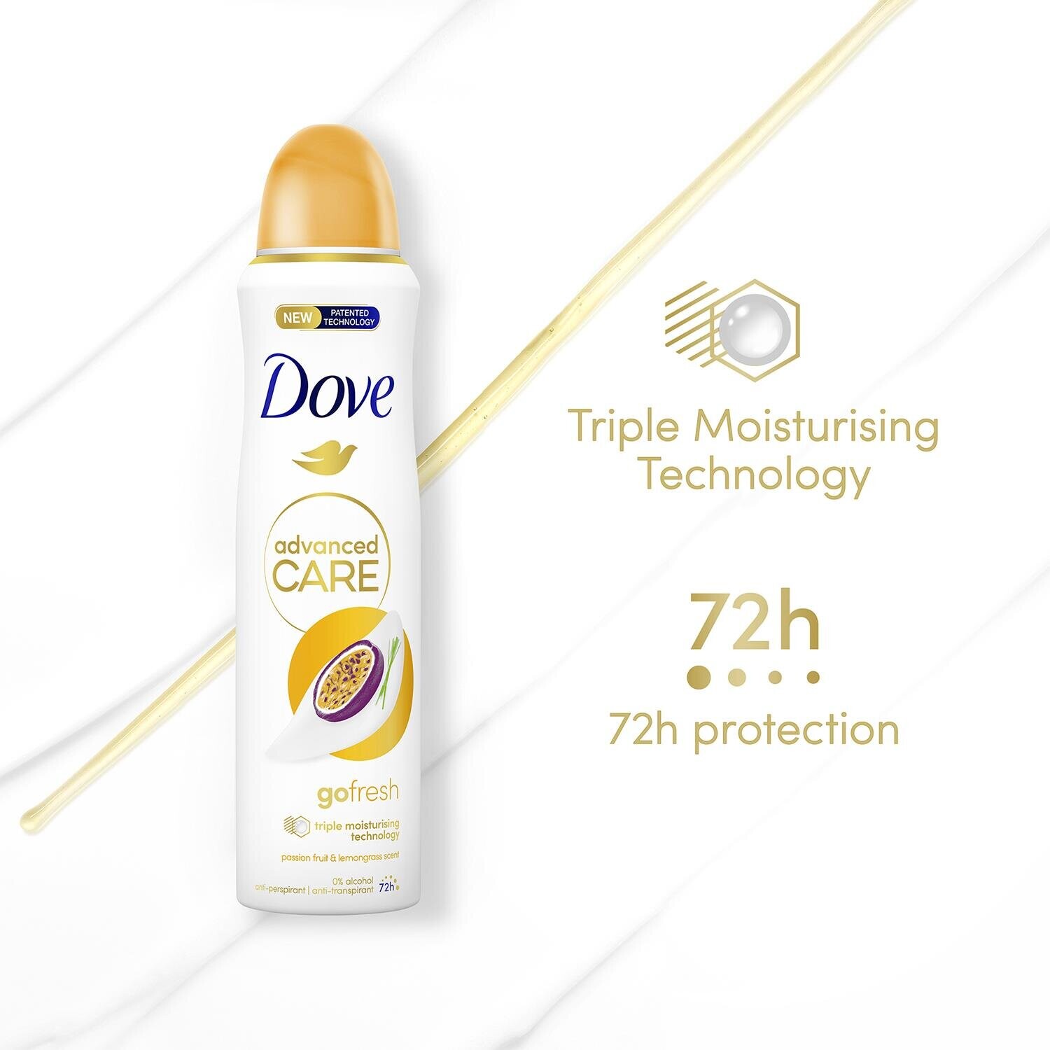 Buy 3 Passion Fruit And Lemongrass Dove Advanced Care Ap Deodorant Spray 200ml On Onbuy 0710