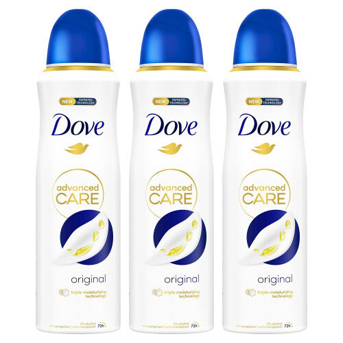 Dove (Buy 3 - Original) Dove Advanced Care AP Deodorant Spray, 200ml