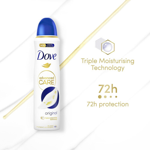 Dove (Buy 3 - Original) Dove Advanced Care AP Deodorant Spray, 200ml 2