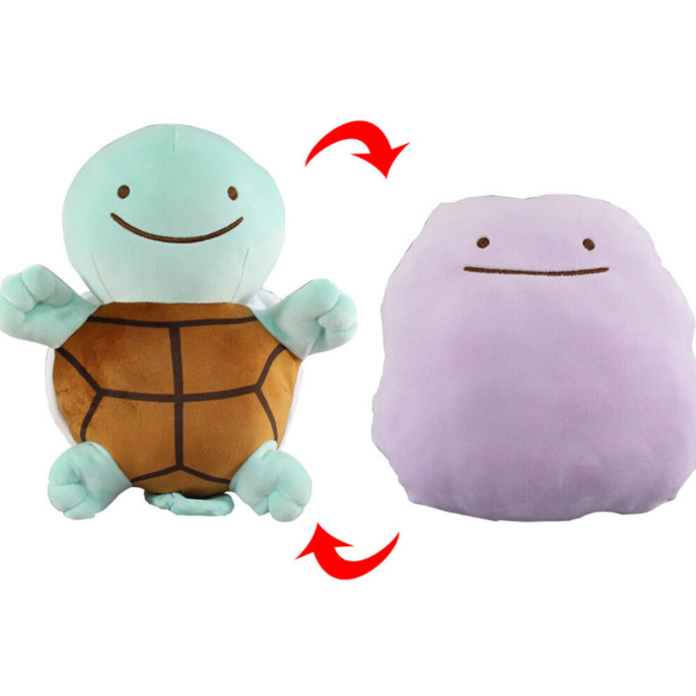 (B) Pokemon Dolls Ditto Reversible Pillow Cushion Transform Plush Dolls Toys