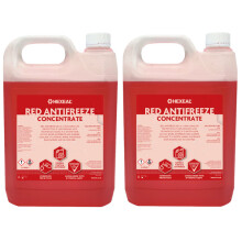 Hexeal Red Antifreeze & Coolant I 10L I -37 ºC /High Concentrate/Longlife