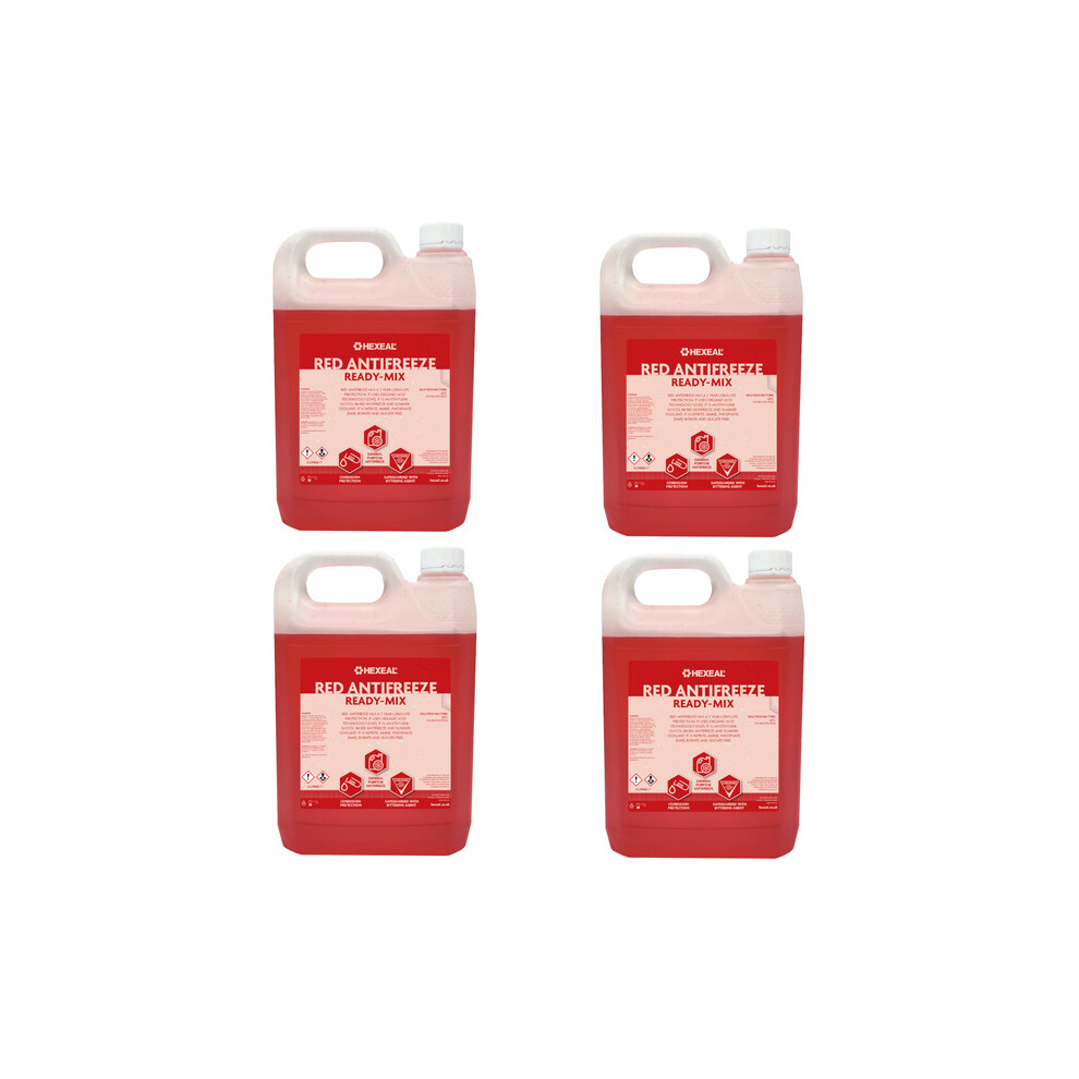 Hexeal Antifreeze & Coolant | 20L | -23Âºc | Ready Mix | Longlife Red 5060727634778
