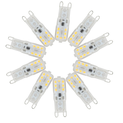 10 X G9 5W LED Dimmable Capsule Bulb Replace Light AC220-240V, Warm white 1