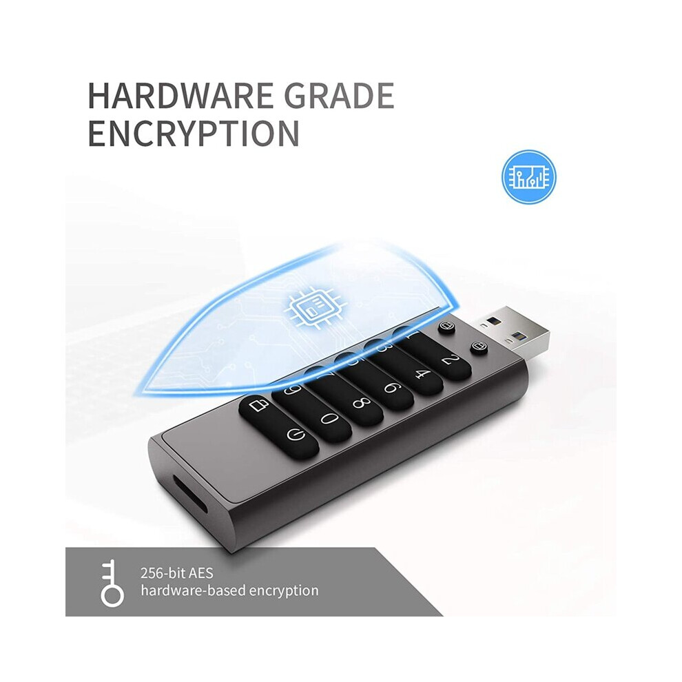 Secure Usb Drive, 32Gb Encrypted Usb Flash Drive Hardware Password Memory Stick With Keypad U Disk Flash 4762016974466