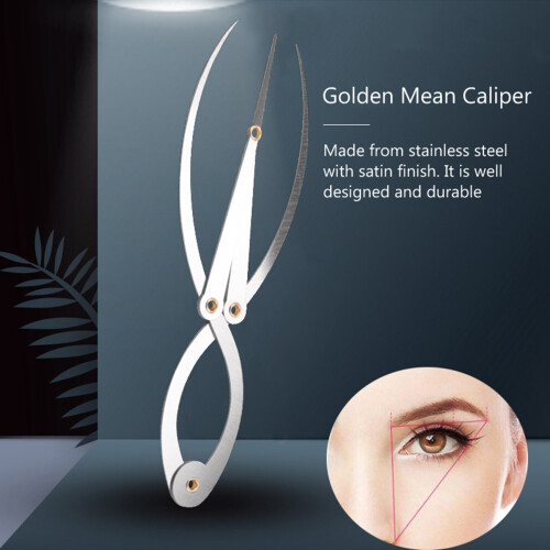 Mean Calipers Golden Ratio Calipers Stainless Steel Eyebrow Ruler 1:1.618 Measure Tool for Tattoo