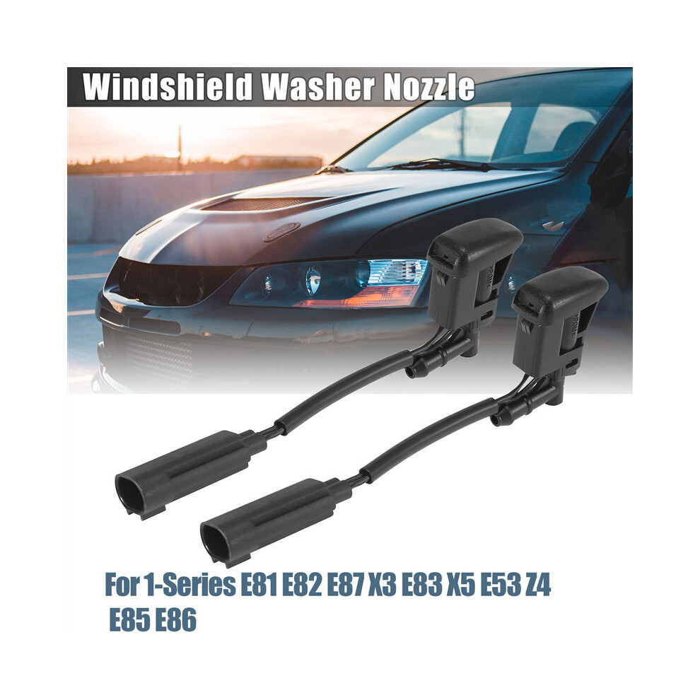 1Pair New Windshield Heated Washer Sprayer Nozzle Jet 61667110851 For - 1-Series E81 E82 E87 X3 E83 X5 E53 Z4 E85 E86 4762016963774