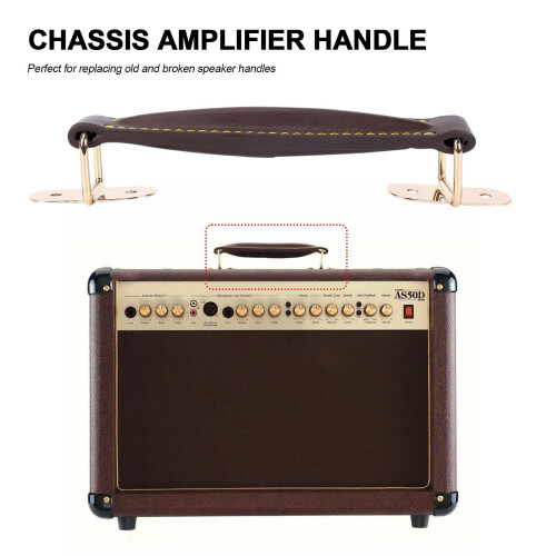Amplifier Leather Handle Strap For AS50D AS100D Guitar AMP Speaker Cabinet(Brown) 1