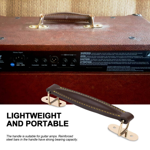 Amplifier Leather Handle Strap For AS50D AS100D Guitar AMP Speaker Cabinet(Brown) 2