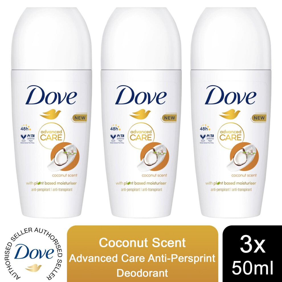 (Buy 3 - Coconut) Dove Antiperspirant Advanced Care Deo - 50ml