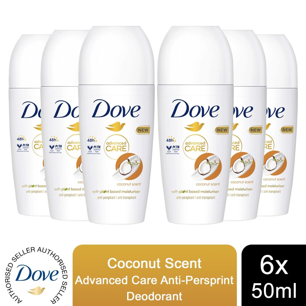 (Buy 6 - Coconut) Dove Antiperspirant Advanced Care Deo - 50ml