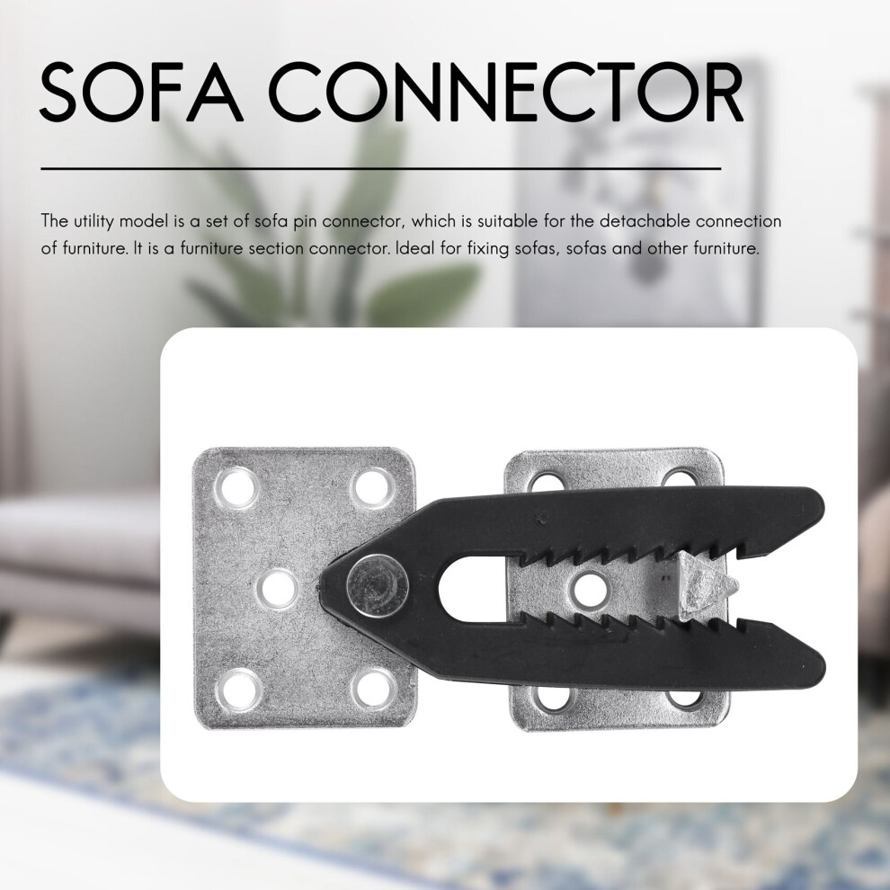 2 Pcs Sofa Couch Sectional Furniture Connector Joint Snap Alligator Style