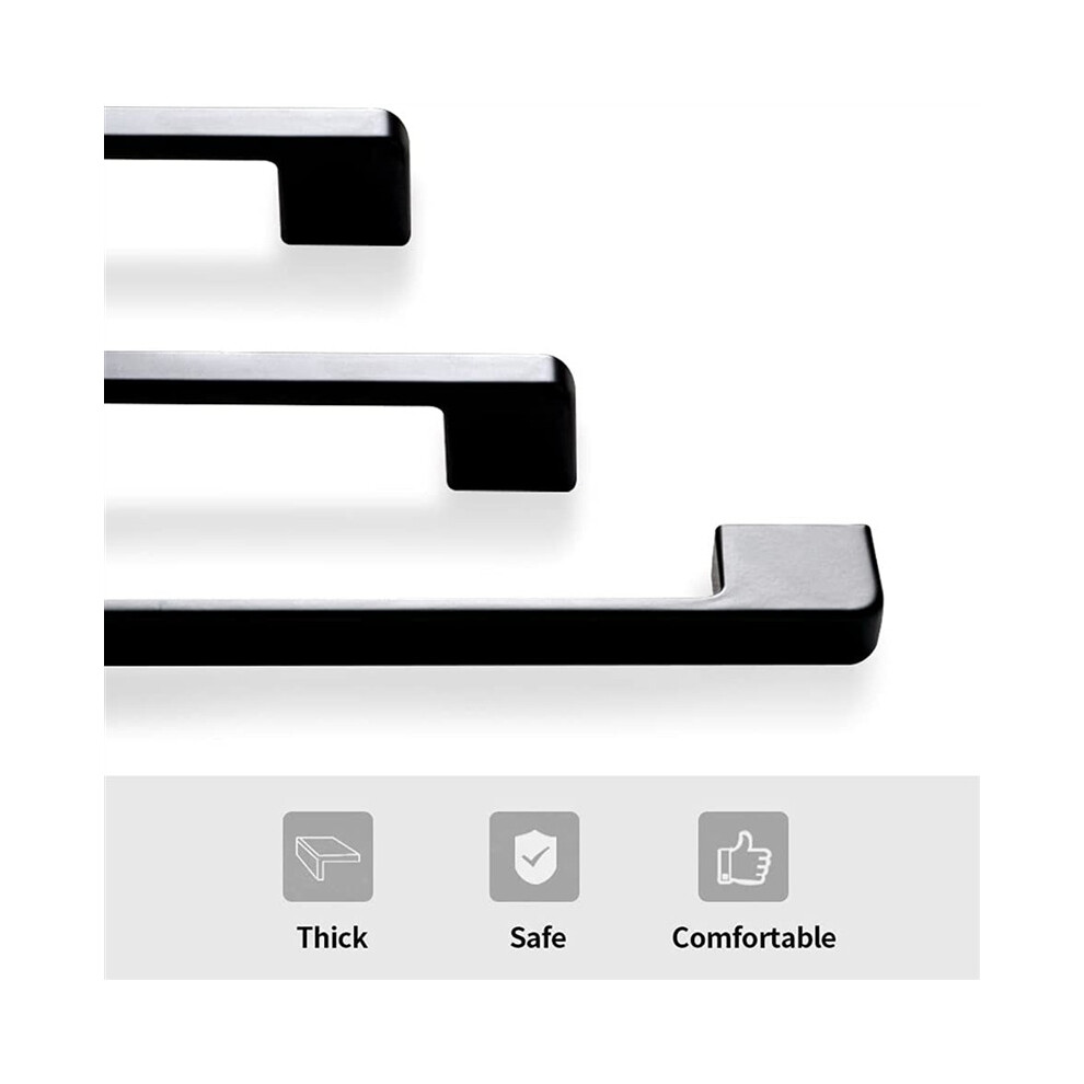 10Pcs Black Handles For Furniture Cabinet Knobs And Handles Kitchen Handles Drawer Knobs Cabinet Pulls 96Mm 4762016946869