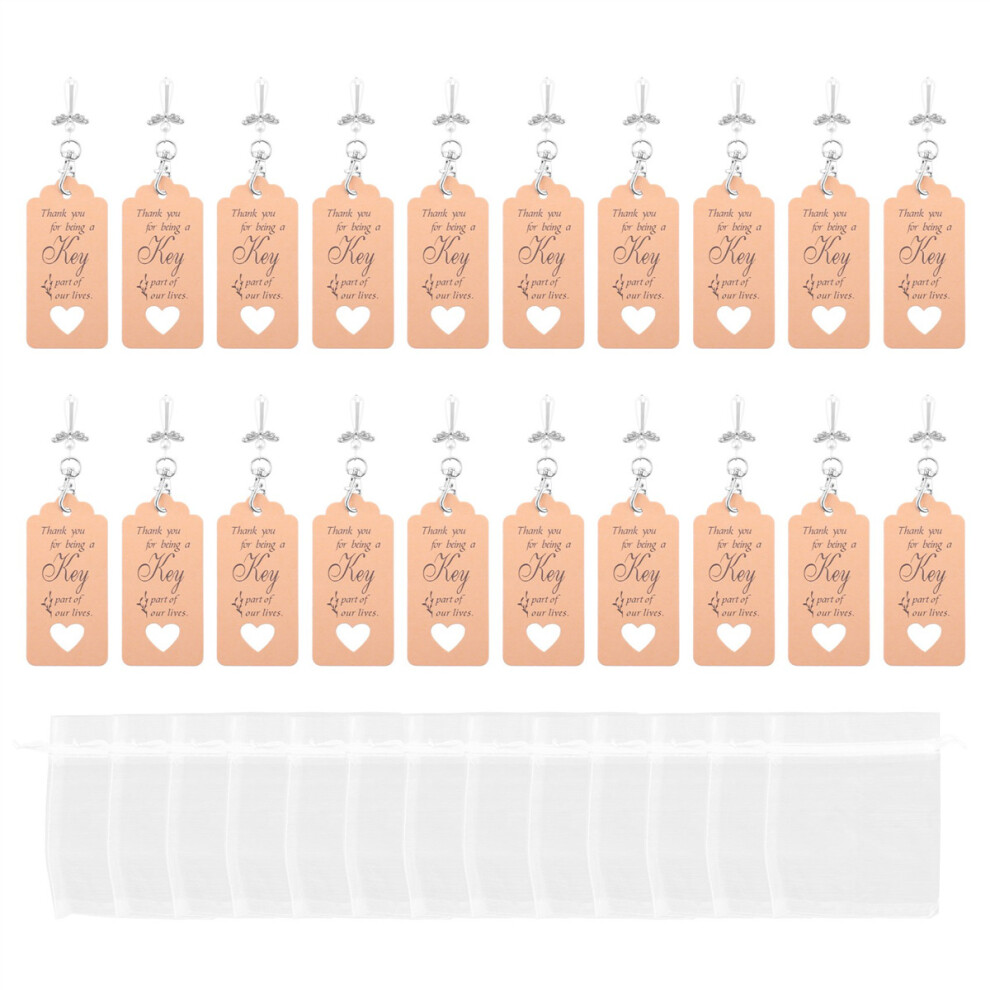 Tlily 20Pcs Gift Angel Keychains Wedding Favors For Baby Shower Birthday Giveaway