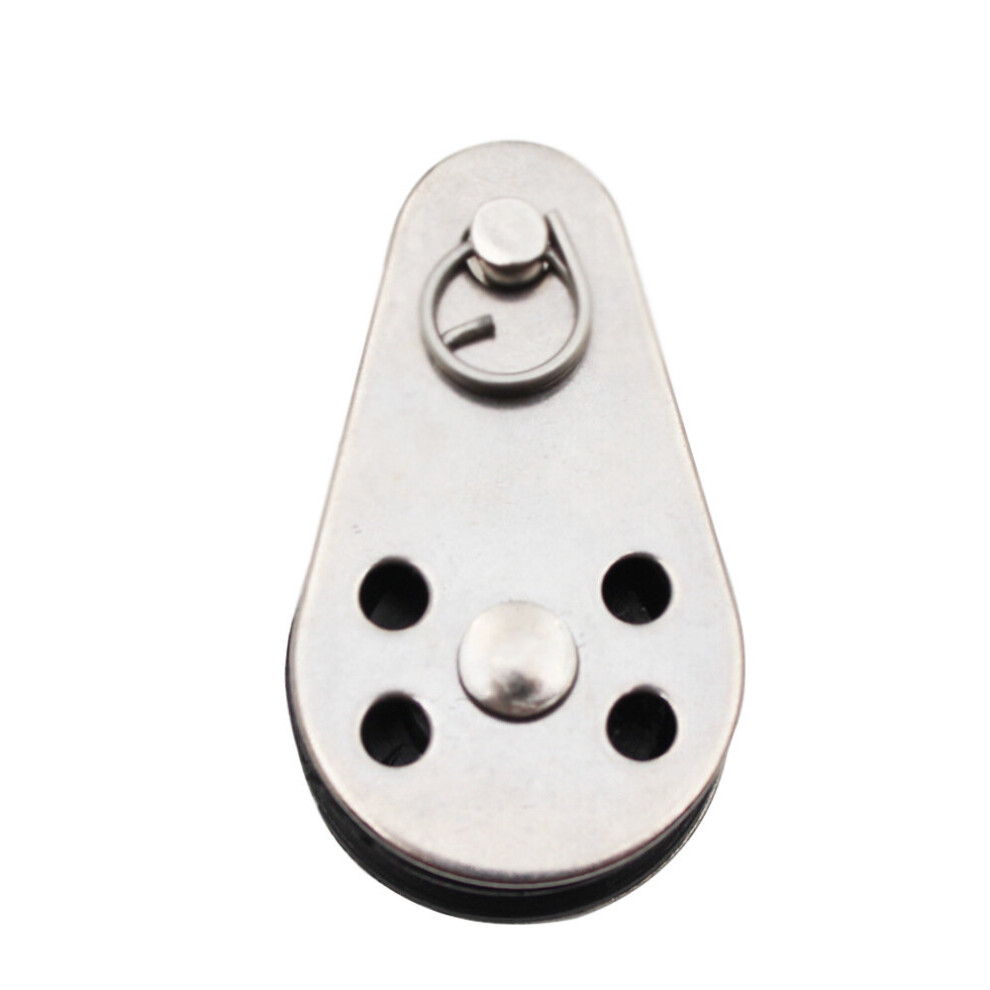 5Pcs Stainless Steel M25 Pulley Block Hanging Wire Towing Wheel Lifting Wire Rope Cable Pulley Roller 4762016958268