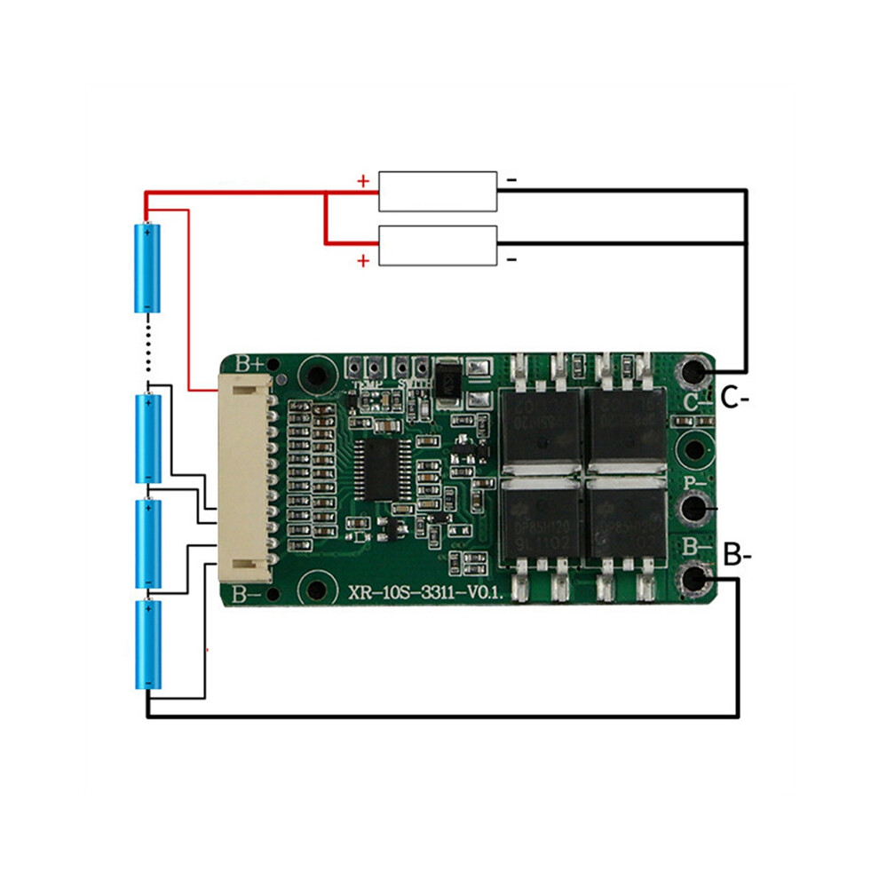 Bms 10S 36V 15A 18650 - Lithium Battery Charge Protection Board Pcb Pcm Common Port For Escooter E-Bike Charging 4762016963347