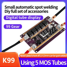 K99 Mini Automatic Spot Welder DIY Kit 99 Gear Adjustment 0.1-0.3Mm Nickel Sheet 18650 Lithium Battery Spot Welder Pen