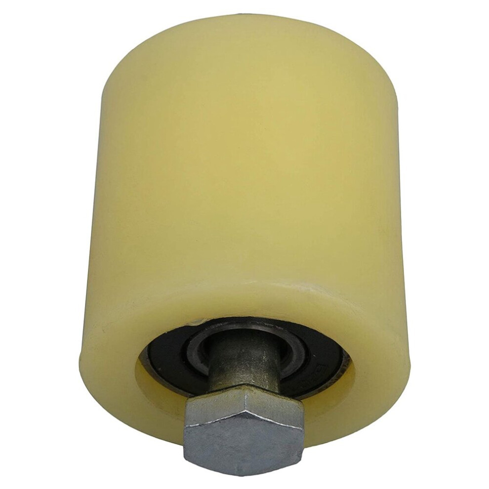 2Pcs 48X50mm Yellow Silver Nylon Steel Flat Roller Bearing Guiding Wheel 6201 M12 Screw For Electric Door Sliding Gate 4762016967642