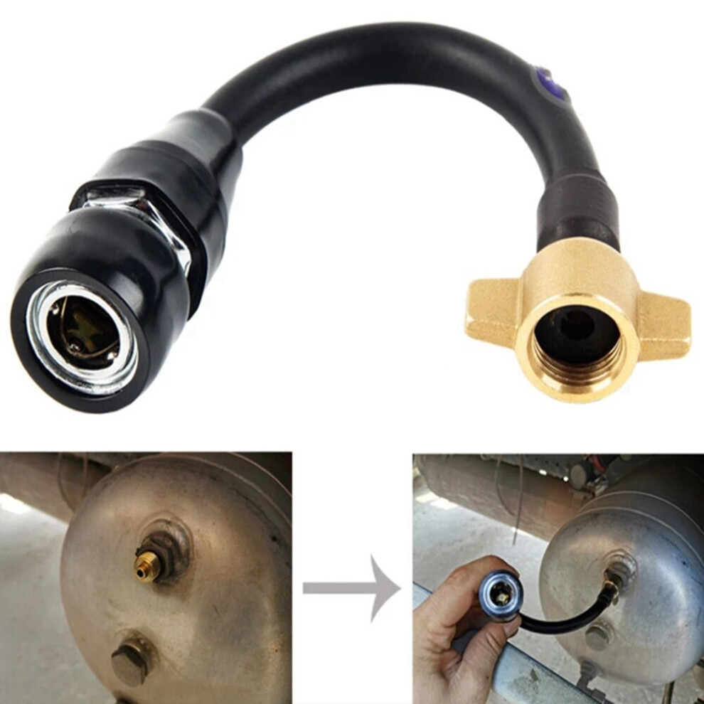 Tlily Truck Air Tank Air Intake Connector Connecting Pipe Truck Air Pipe Dust Blowing Pipe For Truck Trailer Air Tank