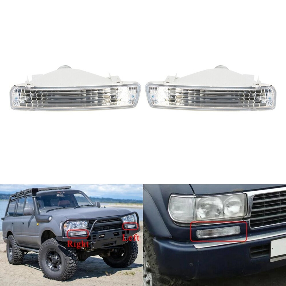 Car Front Bumper Turn Signal Lamp For Land Cruiser 80 Series 1991-1998 Lc80 Fj80 Fzj80 Hdj80 Hzj80 4500 Left 4762016970468