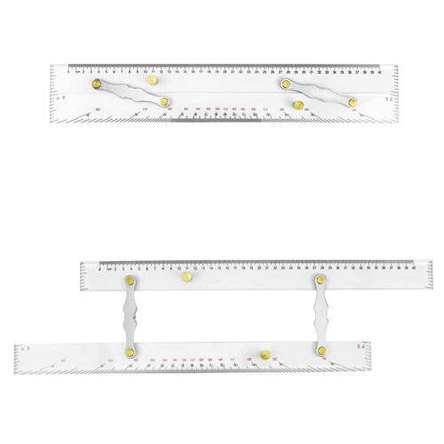 Marine Parallel Ruler Clear Scales, Mapping Points to Pull Parallel Ruler 450MM, Nautical Charts Parallel Ruler for Boat 1