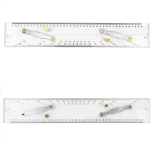 Marine Parallel Ruler Clear Scales, Mapping Points to Pull Parallel Ruler 450MM, Nautical Charts Parallel Ruler for Boat 2