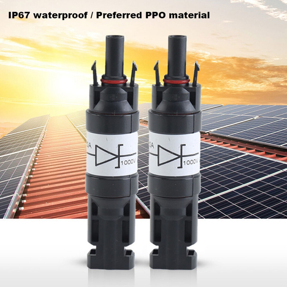 5Pcs Solar Connector With Diode Waterproof Pv Connector Dc1000v 20A Ip67 Ppo Male Female Connector Plug 4762016963118