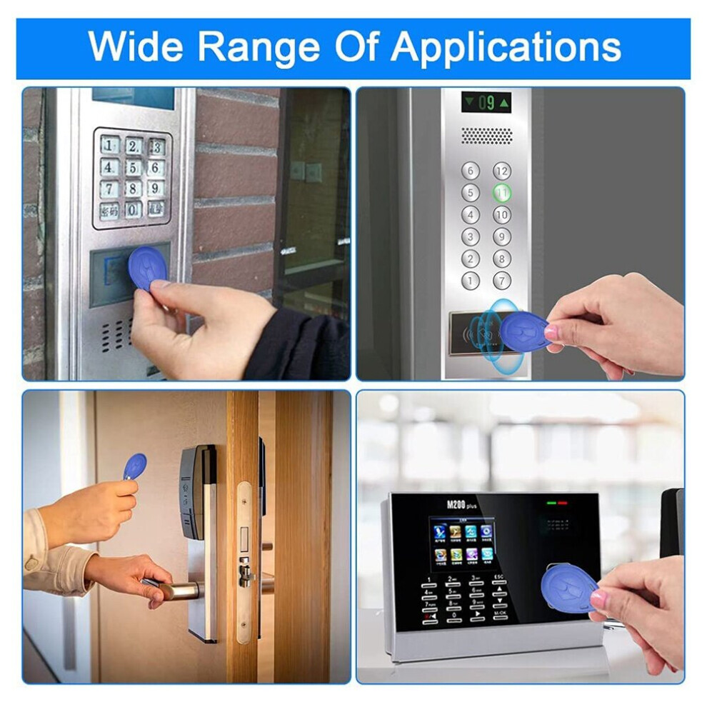 Tlily 50 Pcs Writable 125Khz Rfid Key Fob Proximity Id Card Tag Rewritable T5577 Universal