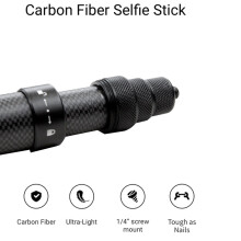 Carbon Fiber Invisible Selfie Stick Adjustable Extension Rod for Insta 360 X3 / ONE X2 GO 2 Selfie Stick Accessory