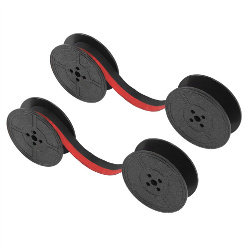 2Pack Typewriter Ribbon Twin Spool Typewriter Ribbon Red and Black Twin Spool Replacement Pack for Most Typewriter 2