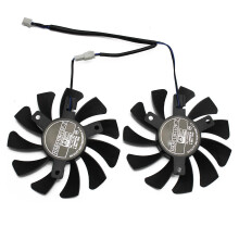 75mm 2Pin GTX1050Ti GPU Cooler DUAL Fan for Geforce GTX 1050Ti GTX-1050-Ti-4GT-OC Graphic Card Cooling