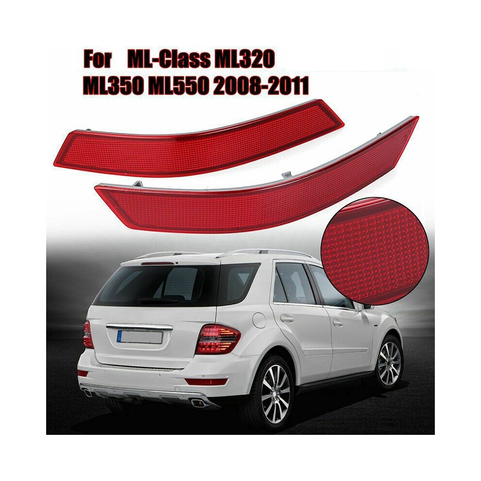 Rear Bumper Reflector Lens For - Ml-Class W164 Ml320 Ml350 Ml 5501648200374 1648201574 Red/Light 4762016975067