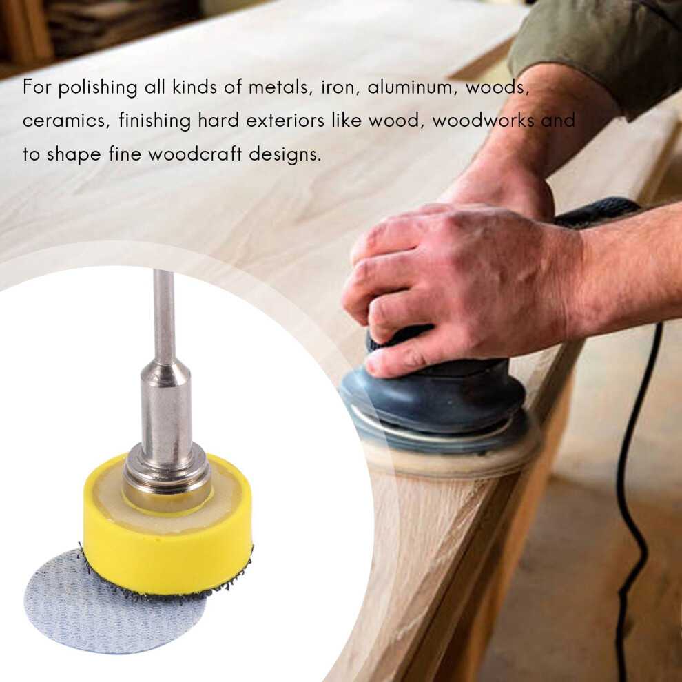 100Pcs 25Mm 1 Inch Sander Disc Sanding Disk 100-3000 Grit Paper With 1Inch Abrasive Polish Pad Plate + 1/8 Inch For Tool 4762016960414