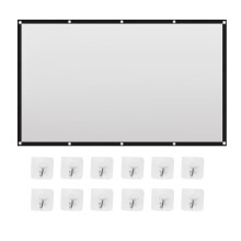 Portable Projector Screen Theater Outdoor HD White Foldable Anti- (120Inch)