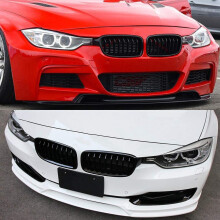 Front Kidney Grille For 3 Series F30 F31 F35 2012-2018 (Single Slat Gloss Black Grill, 2-Pc Set)