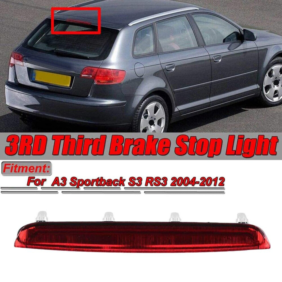 Car High Level Third Brake Led Rear Tail Stop For- A3 Sportback S3 Rs3 2004-2012 8P4945097c Red/Light 4762016952945