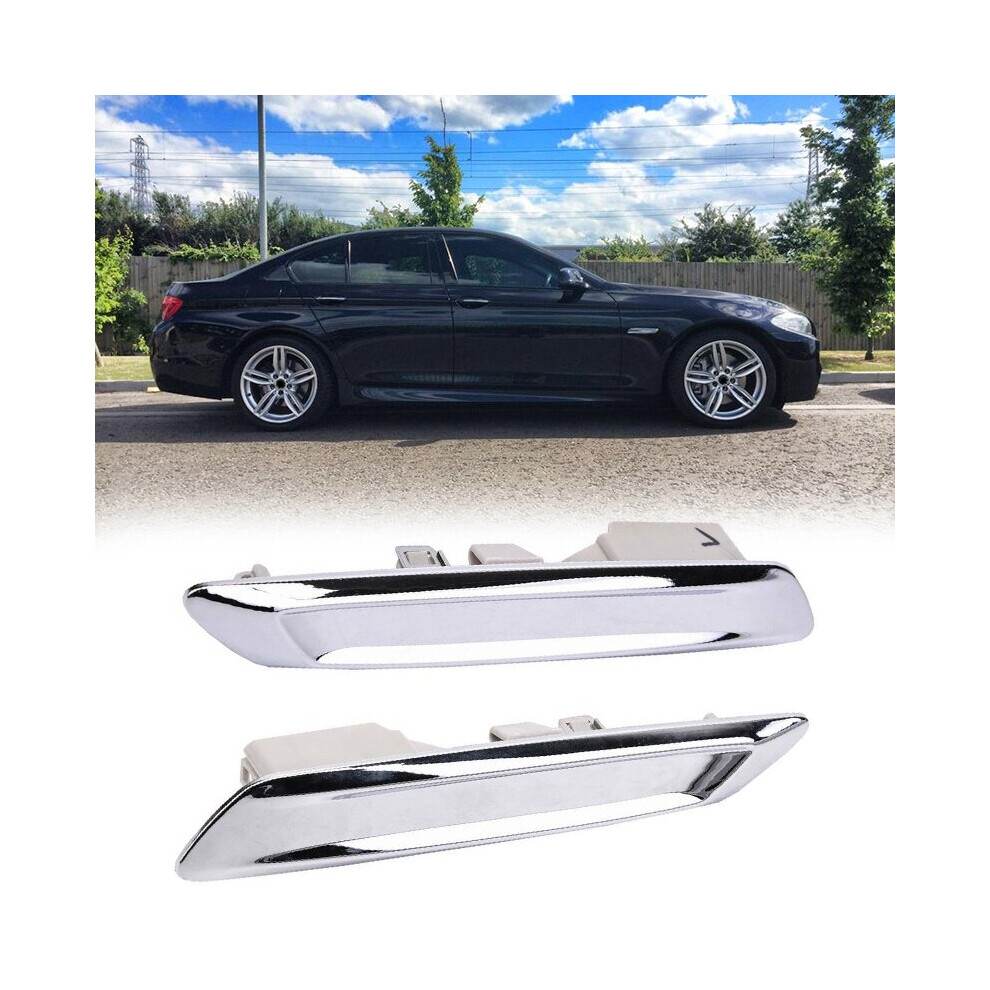 Car Front Left & Right Chrome Trim Molding For- F10 F11 528I 535I 51137336645 51137336646 4762016952938