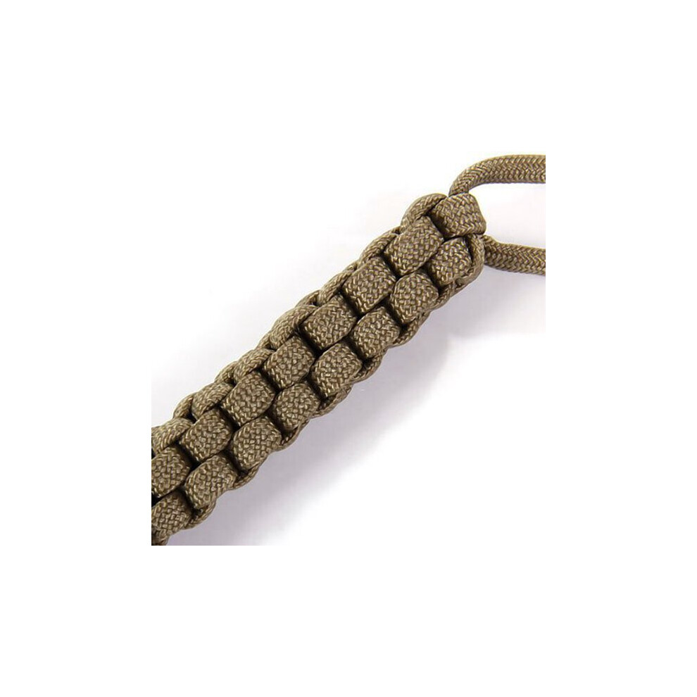 Paracord Square Weave Knife Lanyard-Khaki 4762016968205